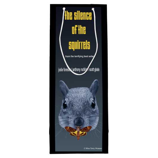 De stilte van de eekhoorns - een Parody Wijn Cadeautas (Achterkant)