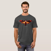 De stilte van de lammeren Motten Logoankop retro T-shirt (Voorkant volledig)