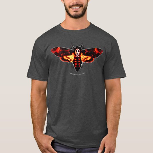 De stilte van de lammeren Motten Logoankop retro T-shirt (Voorkant)