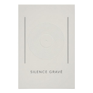 De stilte van de Vinyl-Poster Perfect Poster