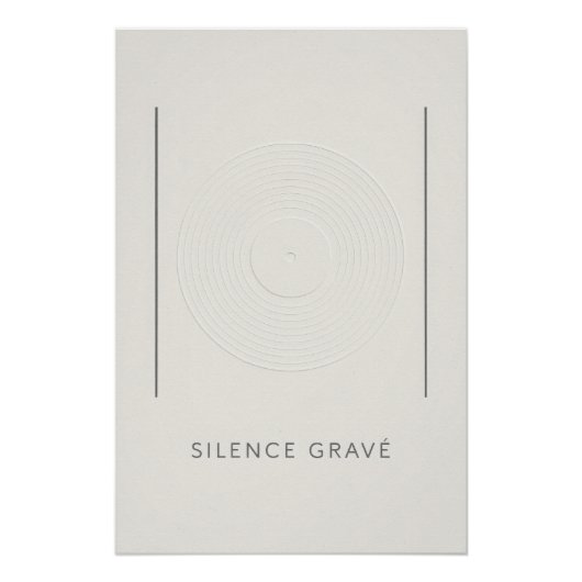 De stilte van de Vinyl-Poster Perfect Poster (Voorkant)