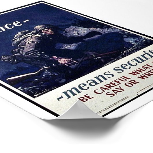 De stilte zegt dat de veiligheid zorgvuldig is wat poster (Hoek)