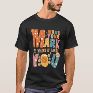 De stip laat je teken zien waar het past t-shirt