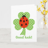 De Stippen van de klaver en lieveheersbeestje Goed Kaart (Gele Bloem)