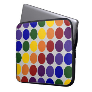 De Stippen van de regenboog op Grijs Laptop Sleeve
