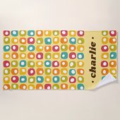 De stippen van de terugkeer de douanenaam kleurrij strandlaken (Voorkant)