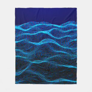 De stippen van het net Abstracte landschapsachterg Fleece Deken