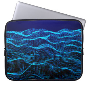 De stippen van het net Abstracte landschapsachterg Laptop Sleeve