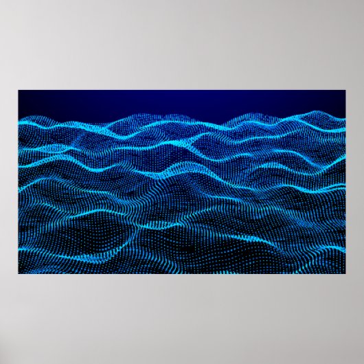 De stippen van het net Abstracte landschapsachterg Poster (Voorkant)
