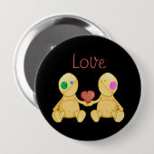 De Stitches Love Ronde Button 4,0 Cm (Voorkant /achterkant)