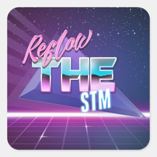 De STM-sticker opnieuw plaatsen Vierkante Sticker (Voorkant)