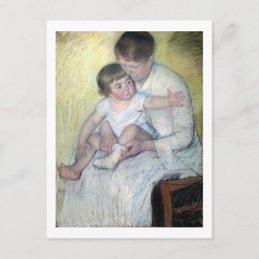 De Stocking, Mary Cassatt Briefkaart (Voorkant)