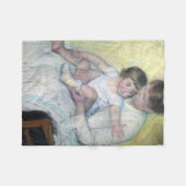 De Stocking, Mary Cassatt Fleece Deken (Voorkant (Horizontaal))