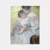 De Stocking, Mary Cassatt Fleece Deken (Voorkant)