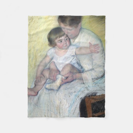 De Stocking, Mary Cassatt Fleece Deken (Voorkant)
