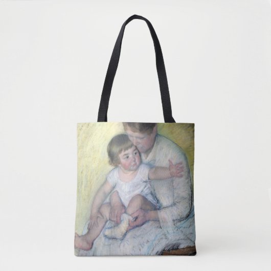 De Stocking, Mary Cassatt Tote Bag (Voorkant)