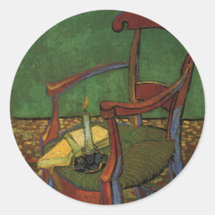 De Stoel van Paul Gauguin door Vincent van Gogh Ronde Sticker