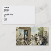 De stoelen: Het Show, c.1821 (kleurenlitho) Visitekaartje (Voorkant / Achterkant)