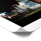 De stoep in Atlantic City bij nacht Poster (Hoek)