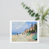 De stoep in Trouville Claude Monet Briefkaart (Staand voorkant)