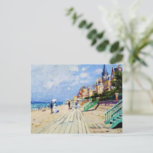De stoep in Trouville Claude Monet Briefkaart (Staand voorkant)