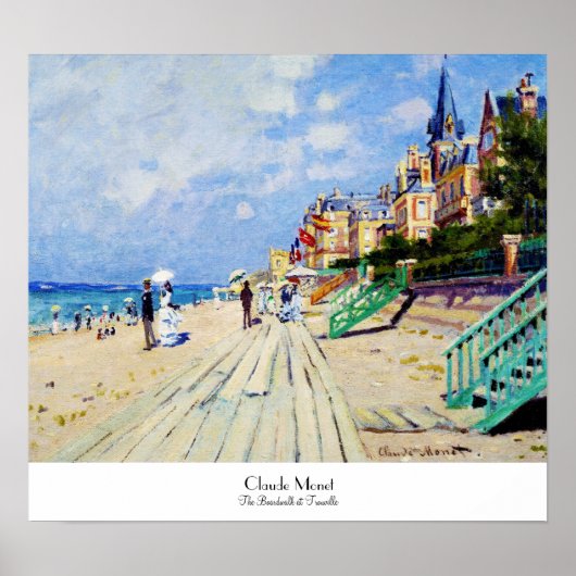 De stoep in Trouville Claude Monet Poster (Voorkant)