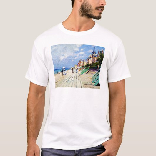 De stoep in Trouville Claude Monet T-shirt (Voorkant)