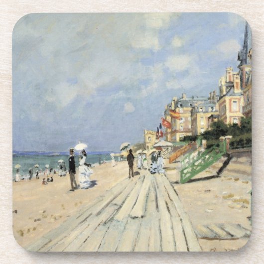 De stoep in Trouville door Claude Monet Bier Onderzetter (Voorkant)