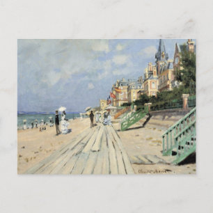 De stoep in Trouville door Claude Monet Briefkaart