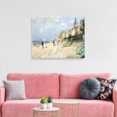 De stoep in Trouville door Claude Monet Canvas Afdruk (Insitu (Woonkamer))