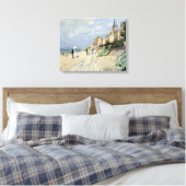 De stoep in Trouville door Claude Monet Canvas Afdruk (Insitu (Slaapkamer))