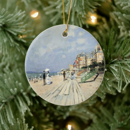 De stoep in Trouville door Claude Monet Keramisch Ornament (Boom)
