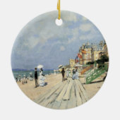 De stoep in Trouville door Claude Monet Keramisch Ornament (Achterkant)
