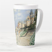 De stoep in Trouville door Claude Monet Latte Mok (Rechterhoek)