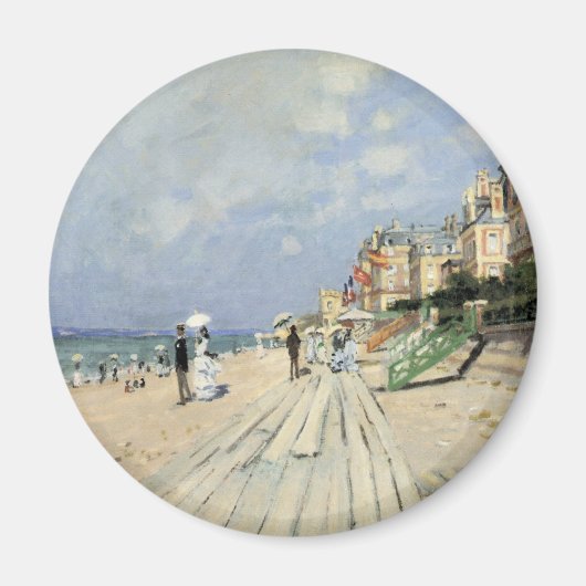 De stoep in Trouville door Claude Monet Magneet (Voorkant)