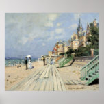 De stoep in Trouville door Claude Monet Poster<br><div class="desc">De Boardwalk in Trouville (1870) door Claude Monet is een impressionistisch kunstschilderij met een strand in een reservaat in Normandië, Frankrijk op een mooie zonnige dag. Over de kunstenaar: Claude Monet (1840-1926) was een oprichter van de Franse impressionistische schilderbeweging, waarbij de meeste schilderijen "en plein air" (in de open lucht)...</div>