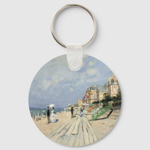 De stoep in Trouville door Claude Monet Sleutelhanger