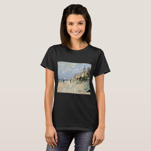 De stoep in Trouville door Claude Monet T-shirt (Voorkant volledig)