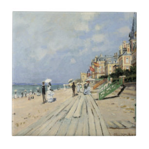 De stoep in Trouville door Claude Monet Tegeltje
