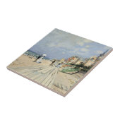 De stoep in Trouville door Claude Monet Tegeltje (Zijkant)