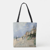 De stoep in Trouville door Claude Monet Tote Bag (Achterkant)
