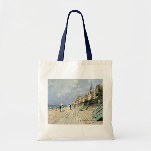 De stoep in Trouville door Claude Monet Tote Bag (Voorkant)