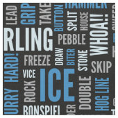 De Stof van het Jargon van de curling - Blauw en Z (Close Up)