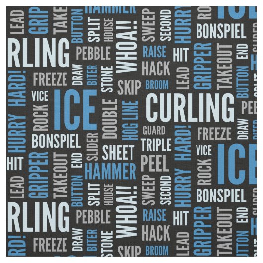 De Stof van het Jargon van de curling - Blauw en Z (Swatch)