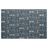 De Stof van het Jargon van de curling - Blauw en Z (Fat Quarter)