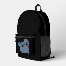 De stoffen afdichting bij Zazzle Mascot Logo Chara Bedrukte Rugzak