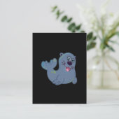 De stoffen afdichting bij Zazzle Mascot Logo Chara Briefkaart (Staand voorkant)