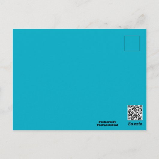 De stoffen afdichting bij Zazzle Mascot Logo Chara Briefkaart (Achterkant)