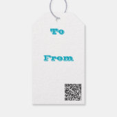 De stoffen afdichting bij Zazzle Mascot Logo Chara Cadeaulabel (Achterkant)