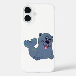De stoffen afdichting bij Zazzle Mascot Logo Chara iPhone 16 Hoesje